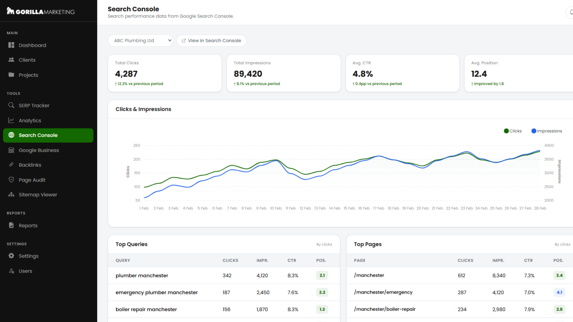 Gorilla Reports — Revenue & Conversion Analytics